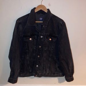🛸🎸 GAP Black Denim Jacket Men’s Medium Vintage 1990s 🏜🍕